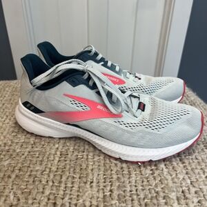 Brooks Launch 8 Women's Running Shoes Light Gray Coral Size 10 Medium‎